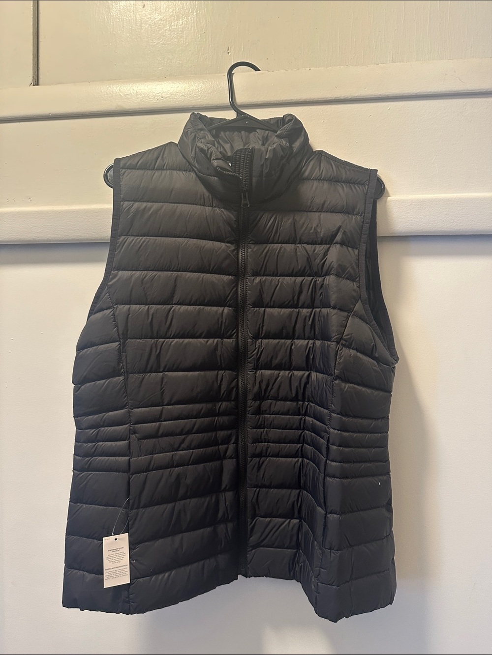 Women’s Lands End Black Quilted Packable Down-Style Vest